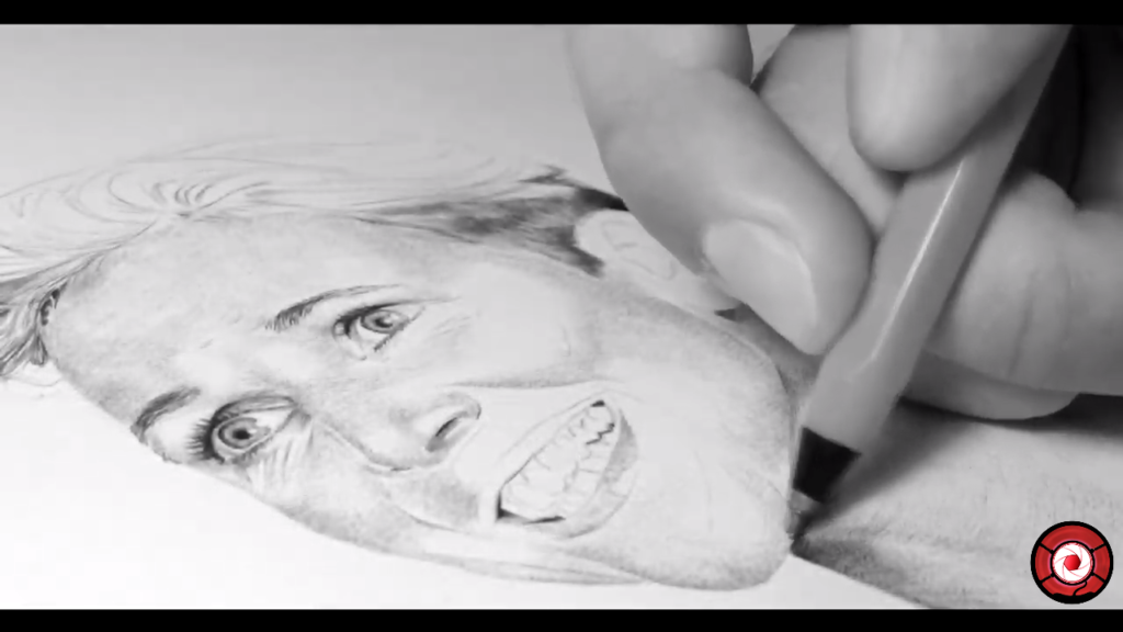 Gareth Edwards pointillism sketch