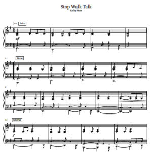 Image of sheet music for song Stop Walk Talk